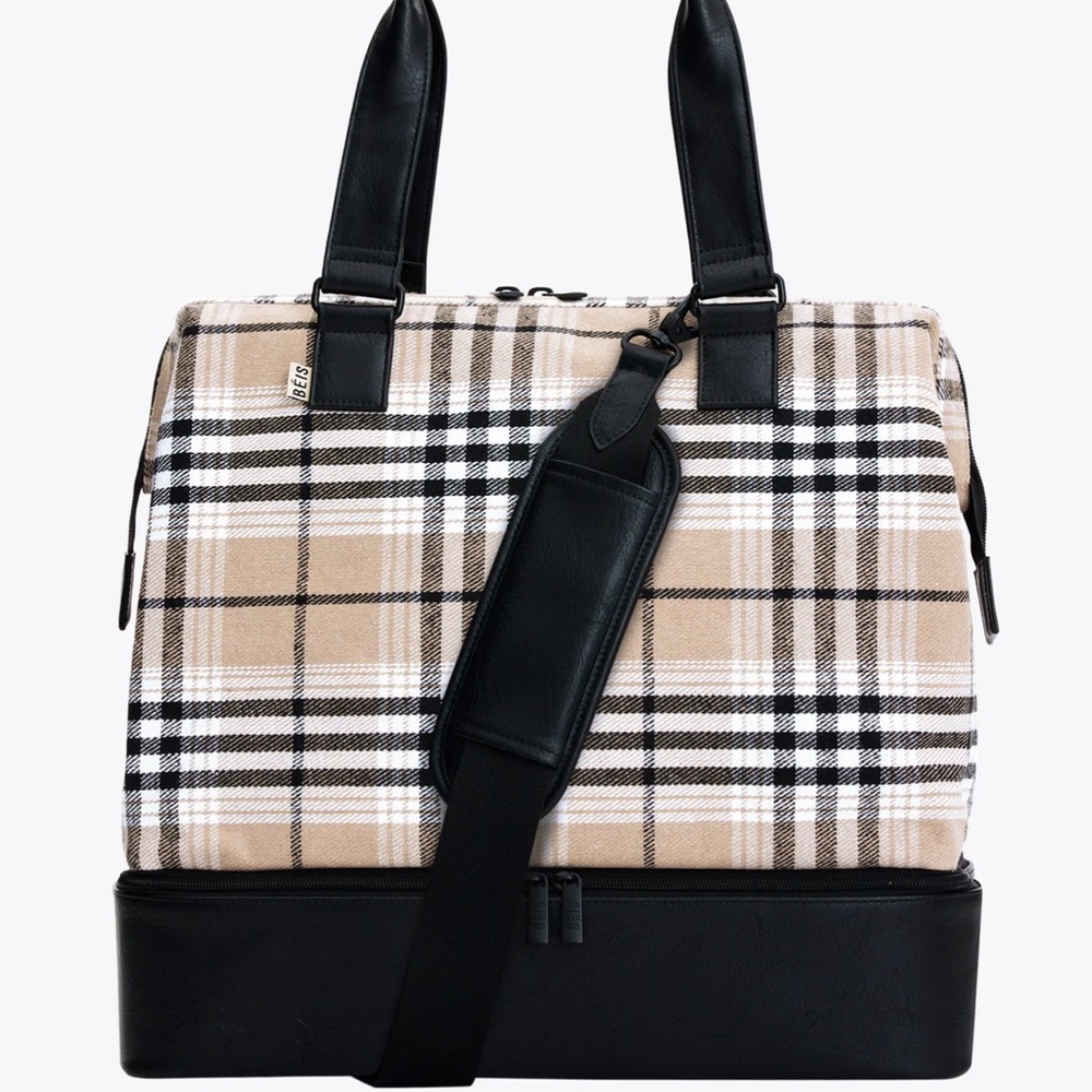 BEIS Plaid mini Weekender
